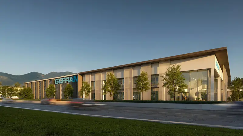 Il rendering del nuovo sito produttivo di Gefran a Provaglio - © www.giornaledibrescia.it