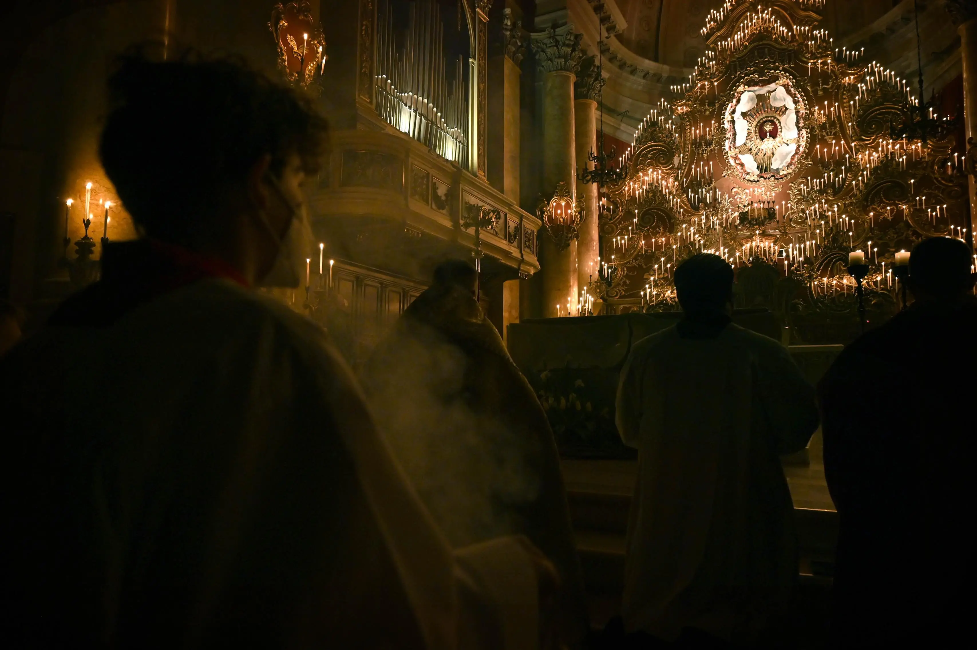 CRONACA CASTENEDOLO PARROCCHIA DI SAN BARTOLOMEO APOSTOLO 150 ANNI DEI TRIDUI VESPRI NELLA FOTO FUNZIONE DEI VESPRI 20/02/2022 newreporter©favretto