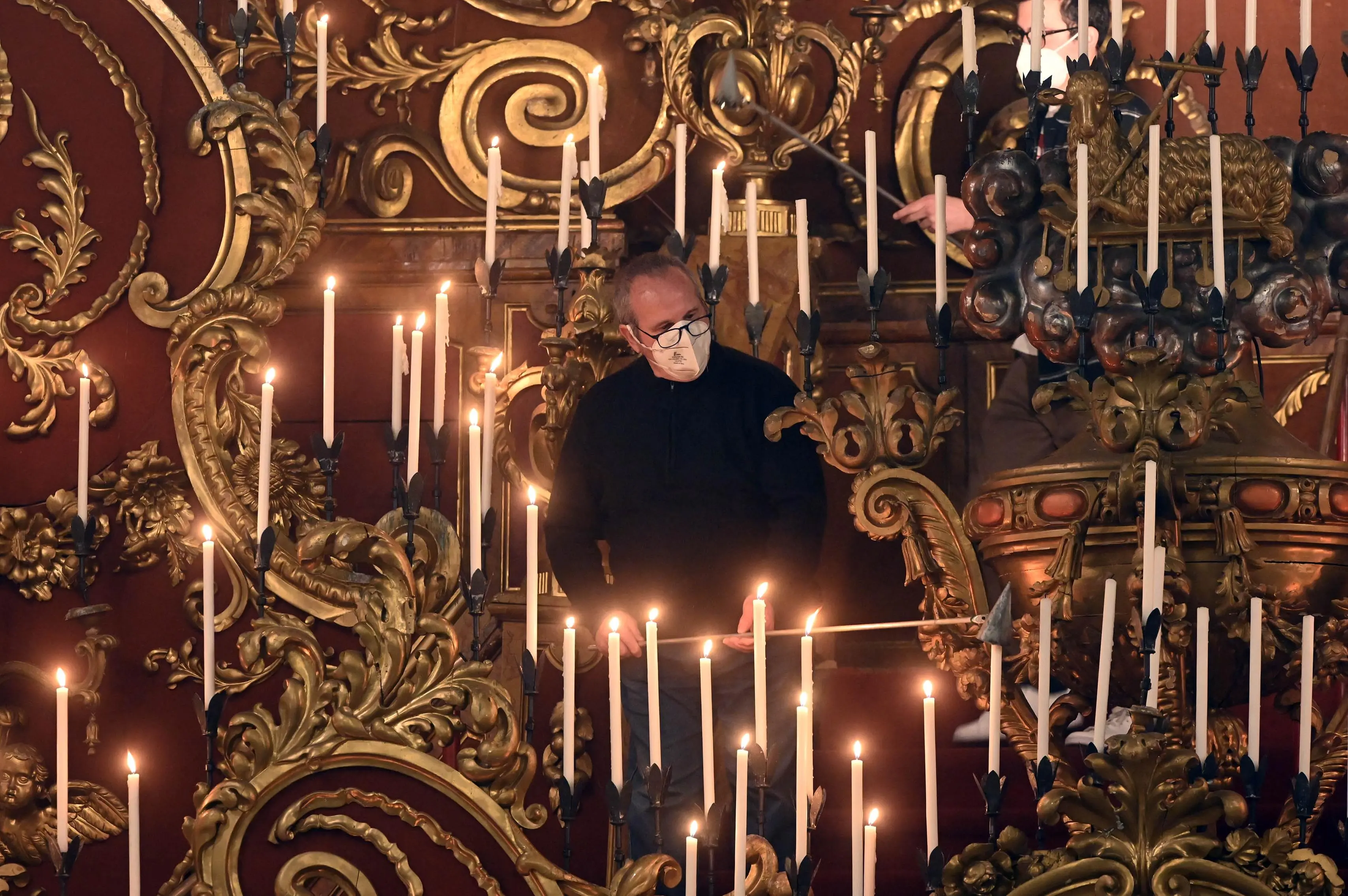 CRONACA CASTENEDOLO PARROCCHIA DI SAN BARTOLOMEO APOSTOLO 150 ANNI DEI TRIDUI VESPRI NELLA FOTO FUNZIONE DEI VESPRI 20/02/2022 newreporter©favretto