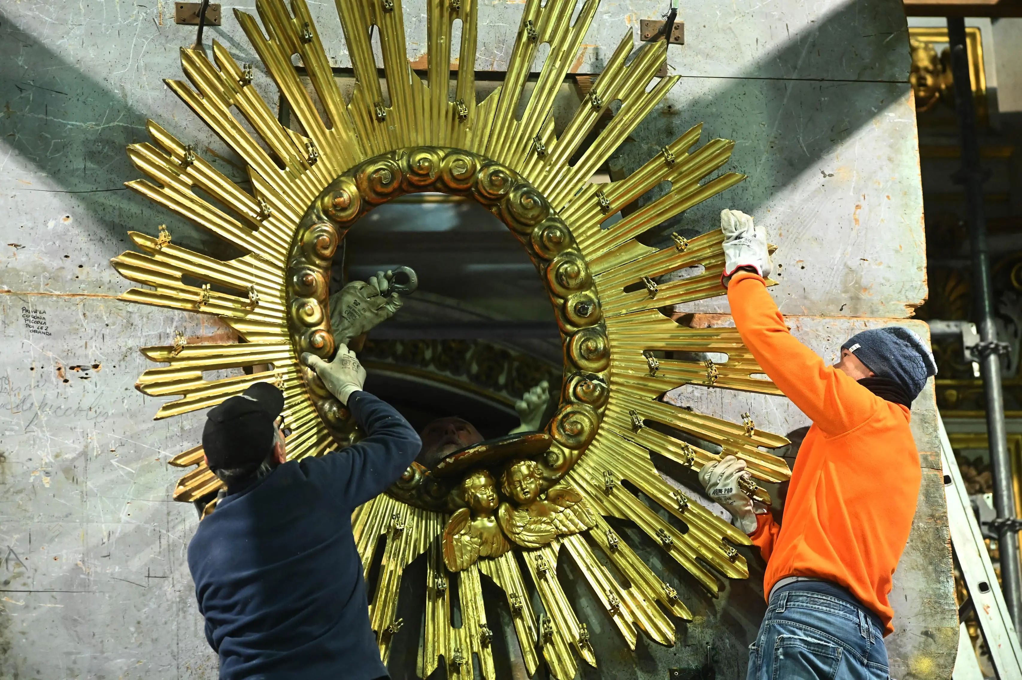 CRONACA CASTENEDOLO PARROCCHIA DI SAN BARTOLOMEO APOSTOLO 150 TRIDUI NELLA FOTO PREPARATIVI 15/02/2022 newreporter©favretto
