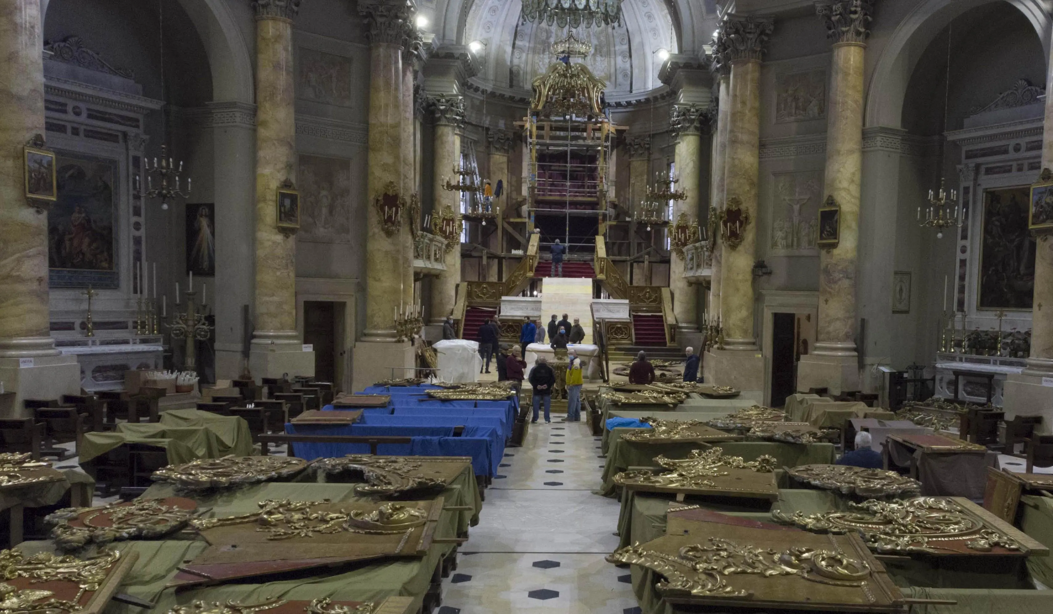 CRONACA CASTENEDOLO PARROCCHIA DI SAN BARTOLOMEO APOSTOLO 150 TRIDUI NELLA FOTO PREPARATIVI 15/02/2022 newreporter©favretto