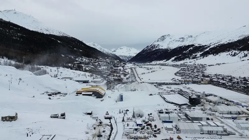 La zona dove si disputeranno le gare a Livigno - Foto Ansa/Stefano Rellandini/Afp © www.giornaledibrescia.it