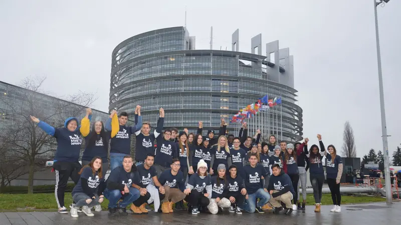 Gli studenti durante un viaggio all'estero