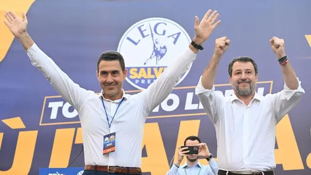 Roberto Vannacci e Matteo Salvini - Foto Ansa © www.giornaledibrescia.it