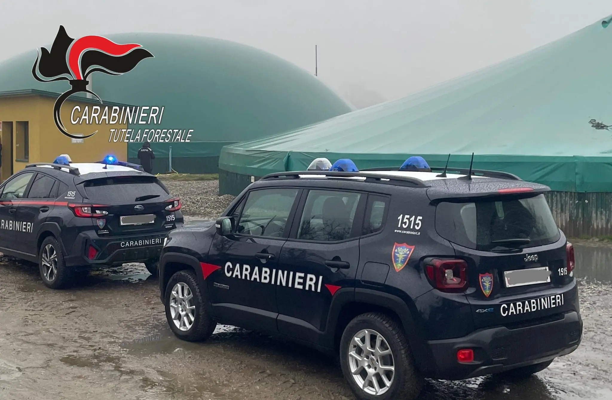 L'impianto di biogas sequestrato a Chiari