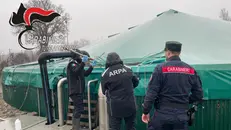 L'impianto di biogas sequestrato a Chiari