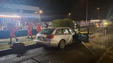 Il luogo dell'incidente ad Agnosine