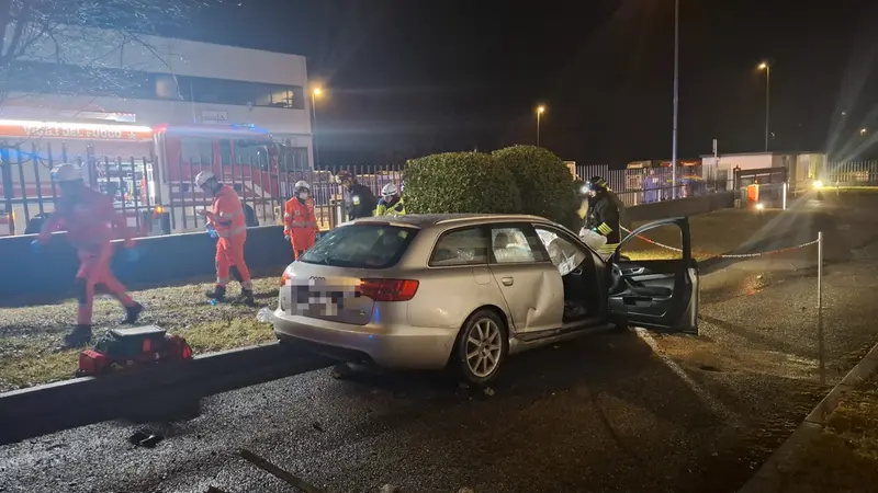 Il luogo dell'incidente ad Agnosine