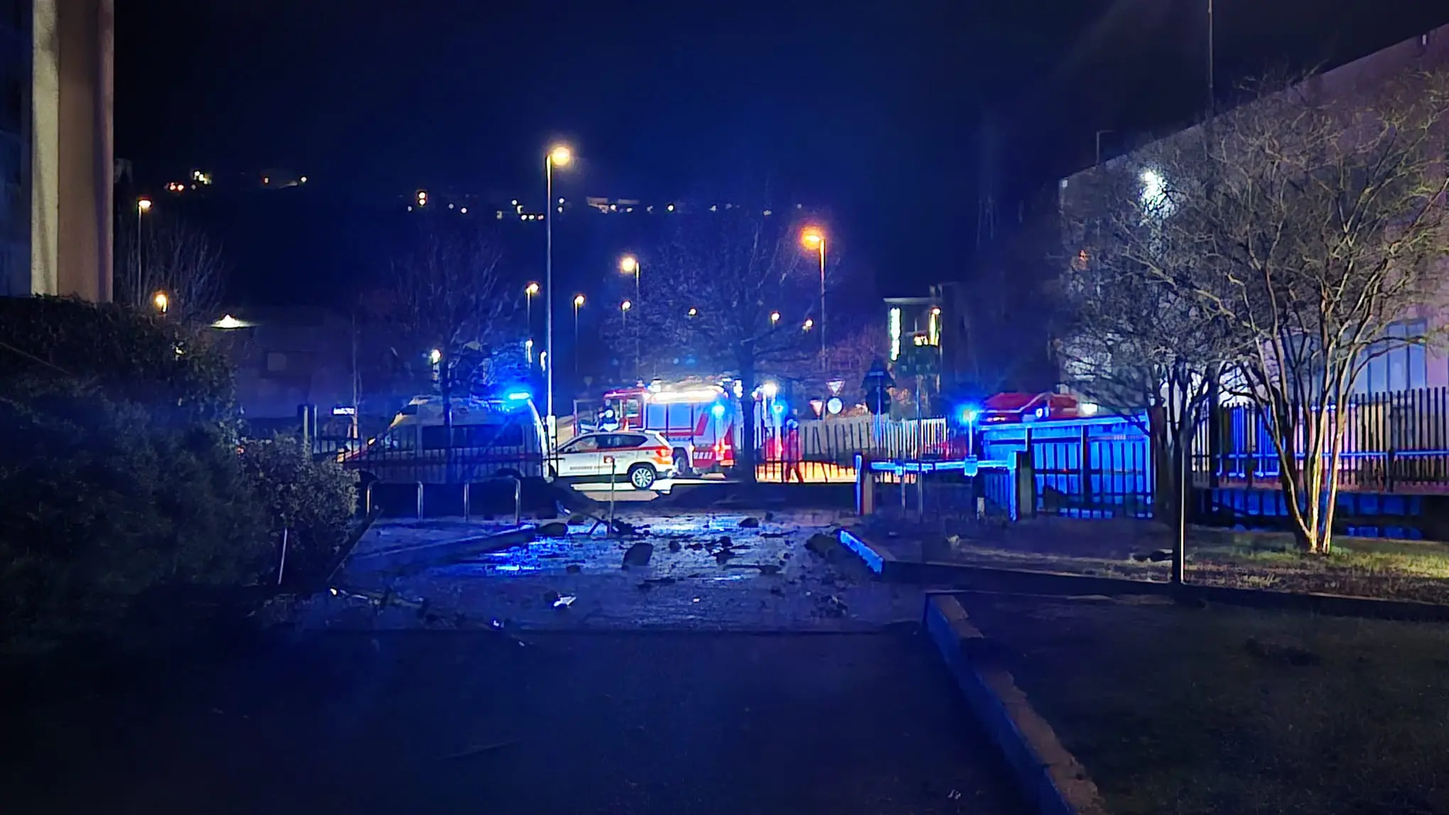 Il luogo dell'incidente ad Agnosine