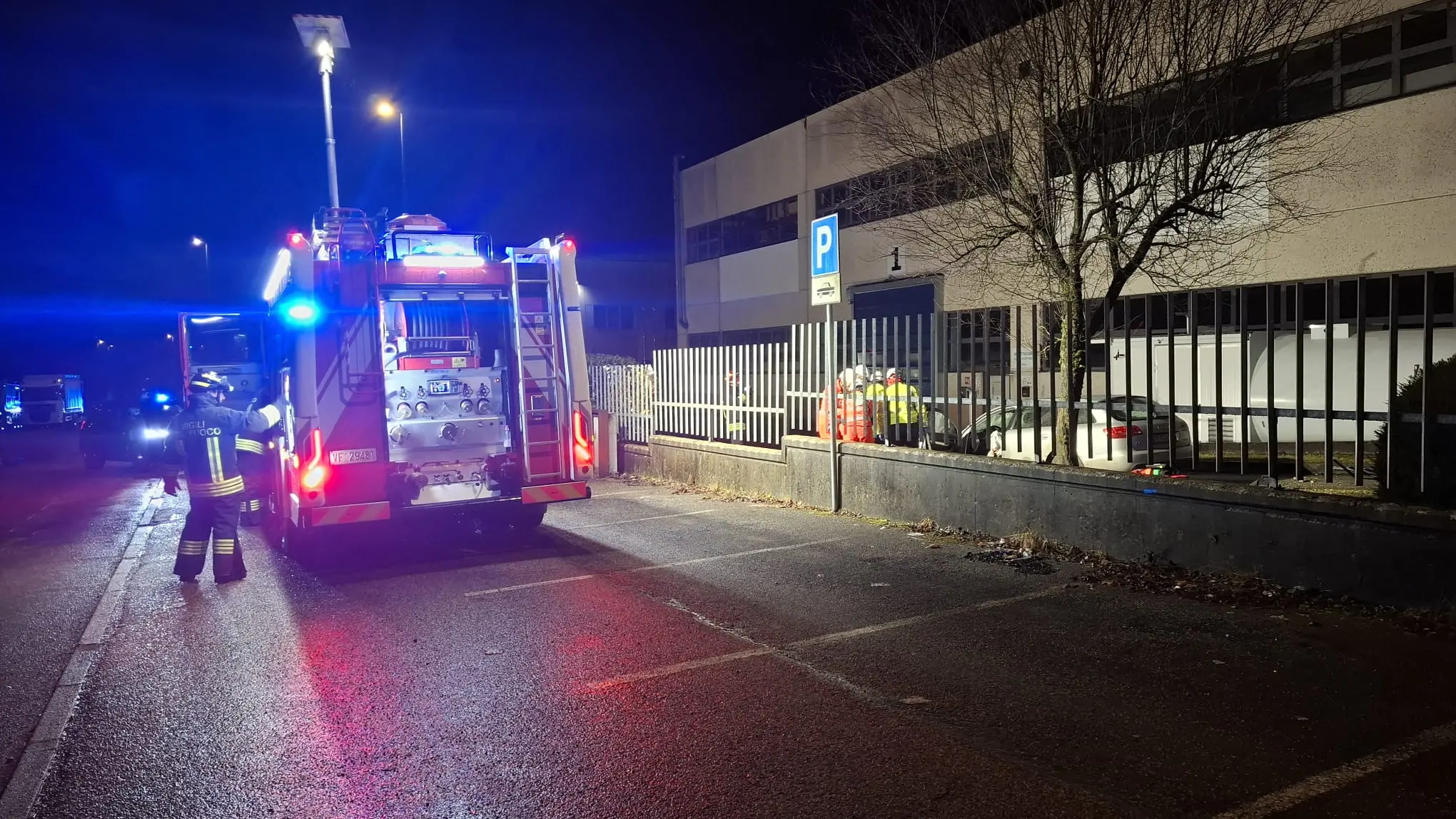 Il luogo dell'incidente ad Agnosine