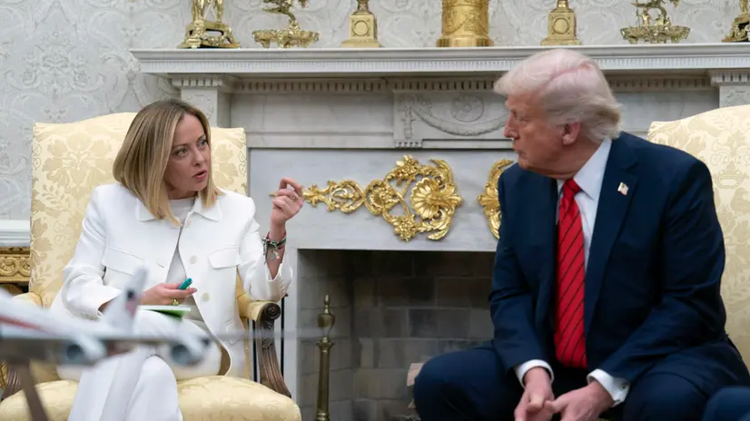 Giorgia Meloni e Donald Trump - Foto Ansa © www.giornaledibrescia.it