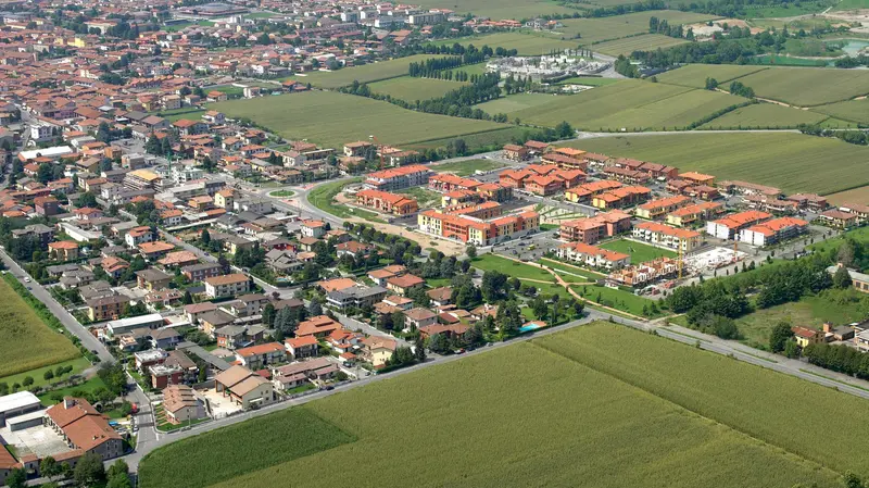 Una veduta aerea di Travagliato - © www.giornaledibrescia.it