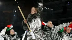 Torino 2006, Carolina Kostner alla cerimonia d'apertura delle Olimpiadi invernali - Foto Ansa © www.giornaledibrescia.it