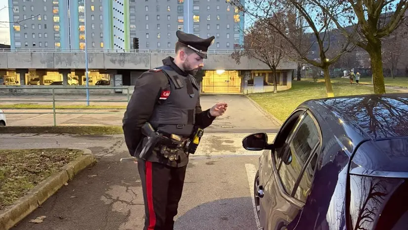 Un carabiniere durante i controlli a San Polo e Sanpolino