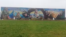 A Nuvolera il murale da 1.000 metri quadrati realizzato sulla strada che da Brescia conduce in Valsabbia