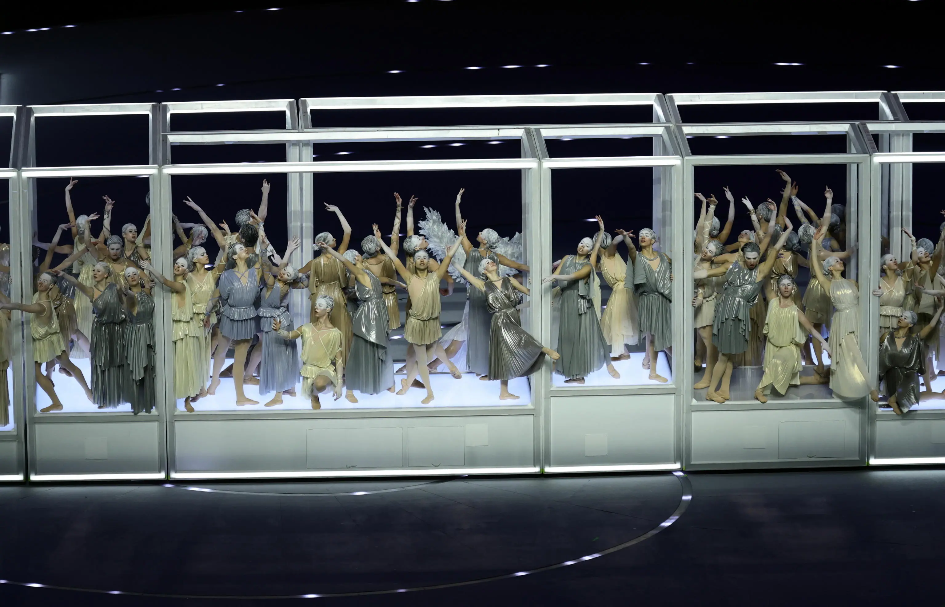 epa12709891 A performance during the Opening Ceremony of the Milano Cortina 2026 Winter Olympic Games, in Milan, Italy, 06 February 2026. EPA/TERESA SUAREZ