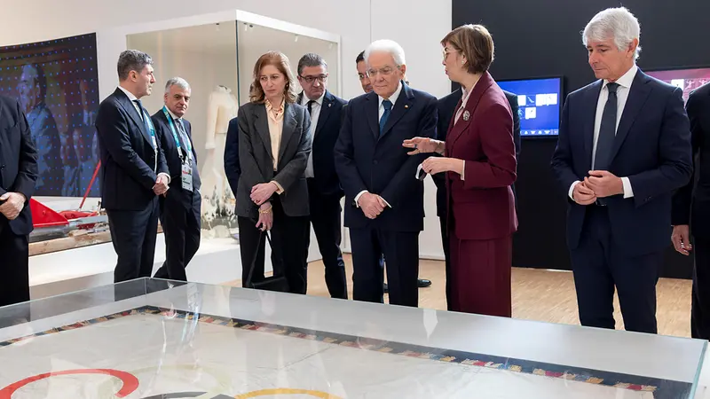 Il presidente Sergio Mattarella all'inaugurazione di Casa Italia - Foto Ansa © www.giornaledibrescia.it