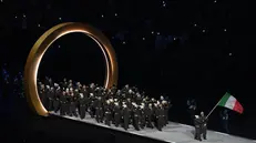 epa12710684 The delegation of Italy arrives to the Opening Ceremony of the Milano Cortina 2026 Winter Olympic Games, in Milan, Italy, 06 February 2026. EPA/NEIL HALL