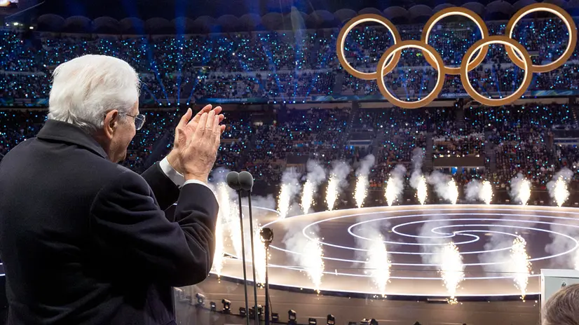 Mattarella alla cerimonia di inaugurazione delle Olimpiadi invernali - Foto Quirinale/ Paolo Giandotti