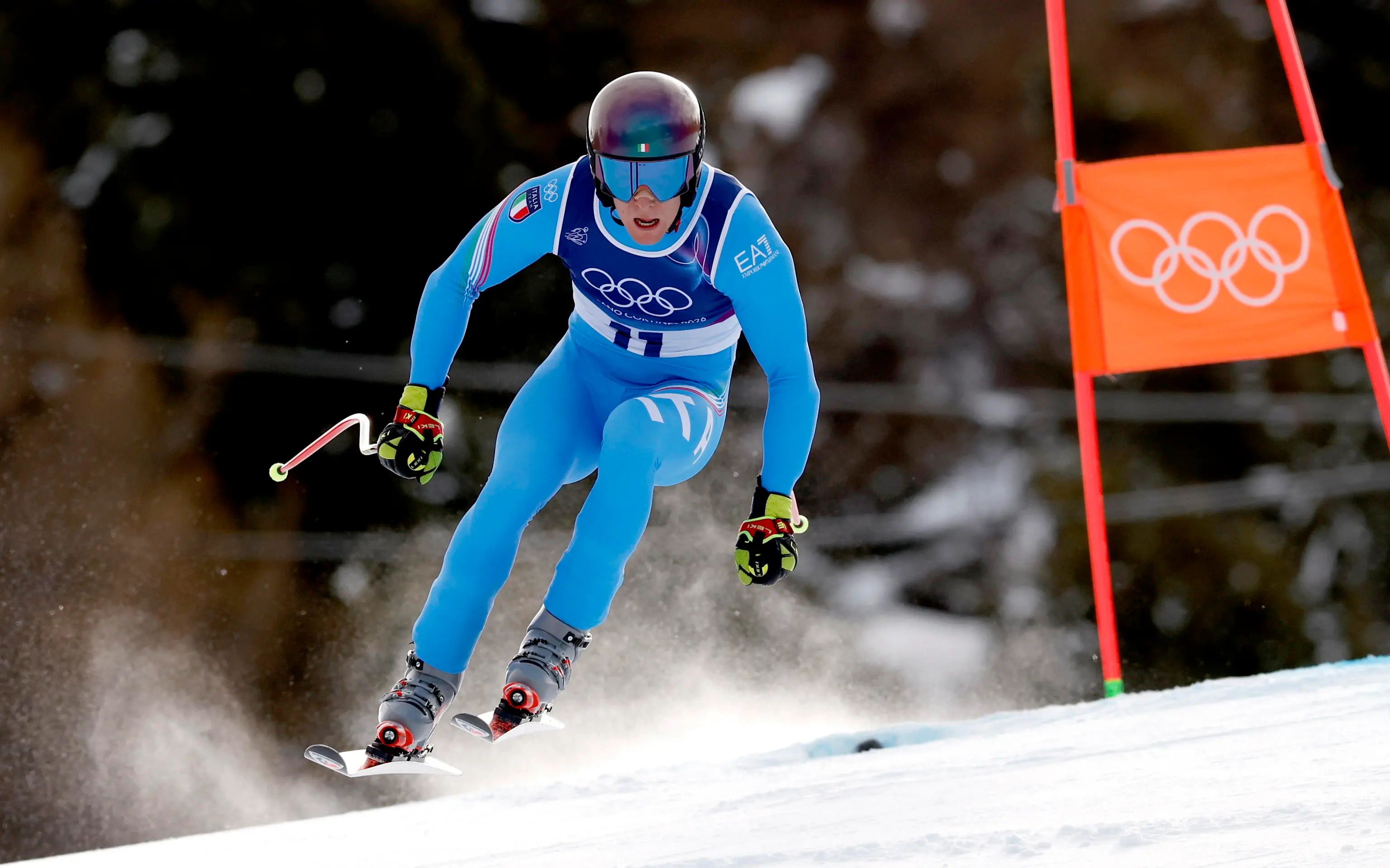 Olimpiadi, la discesa libera di Giovanni Franzoni a Bormio