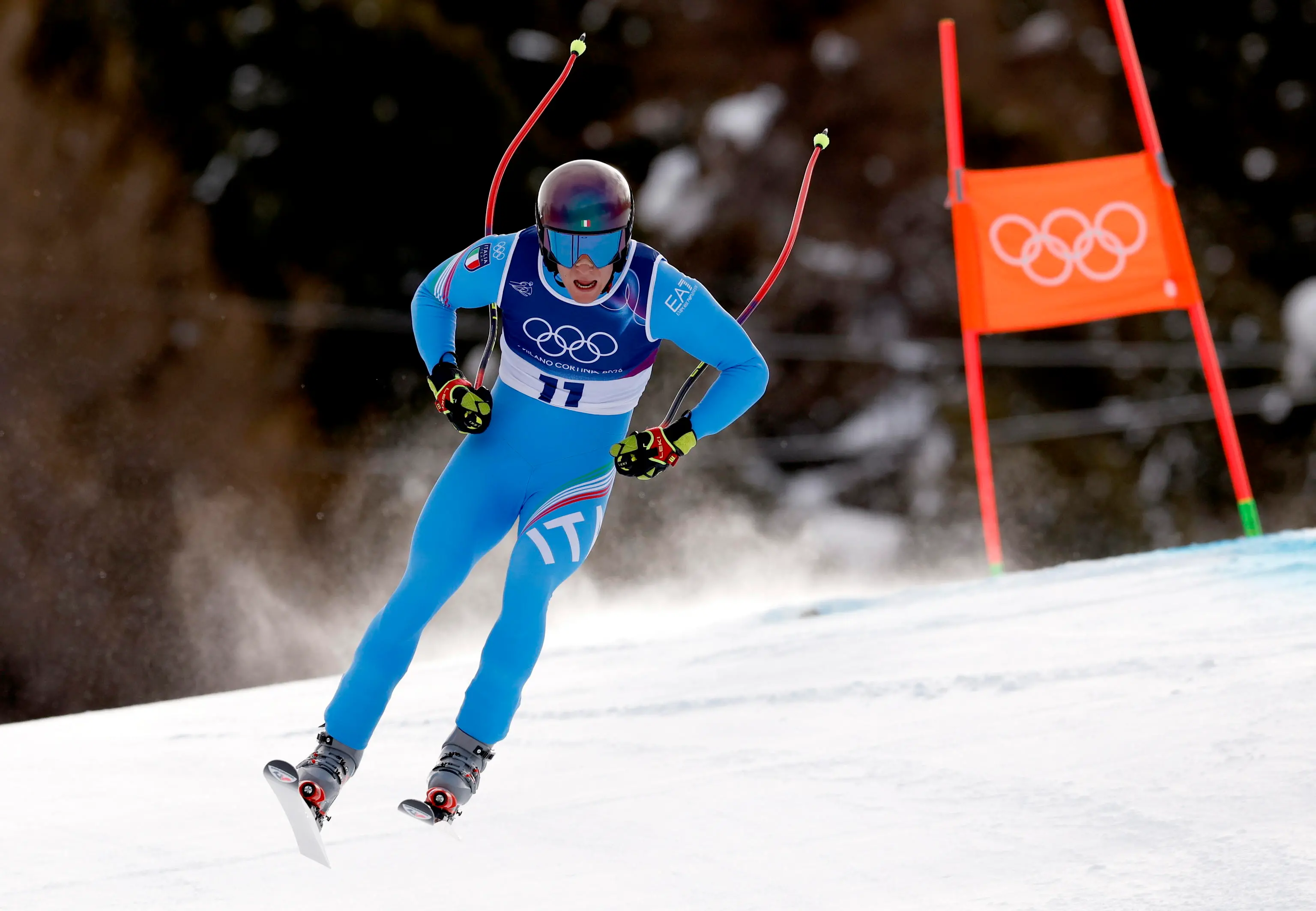 Olimpiadi, la discesa libera di Giovanni Franzoni a Bormio