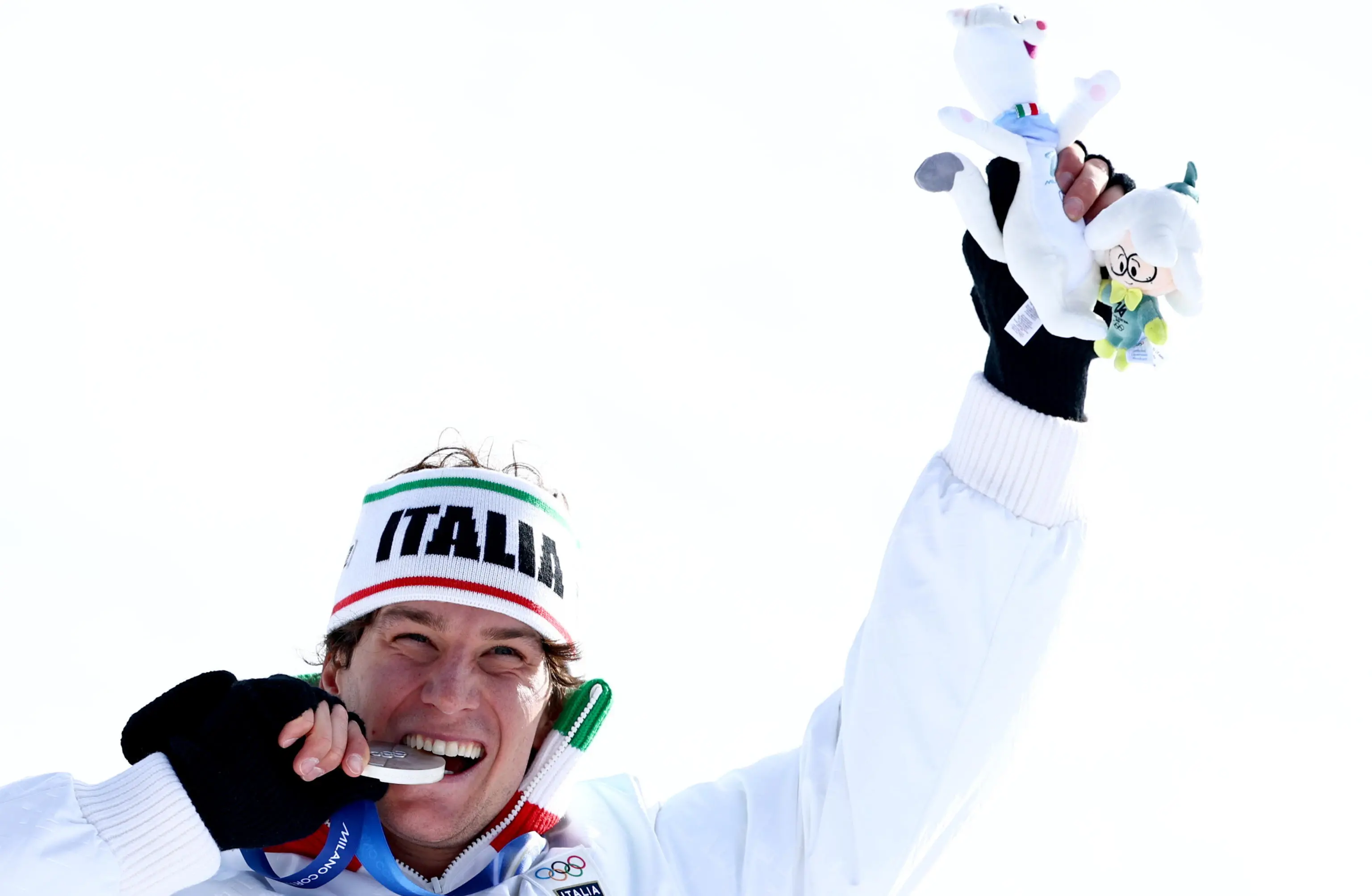 Olimpiadi di Milano-Cortina, il podio con Franzoni