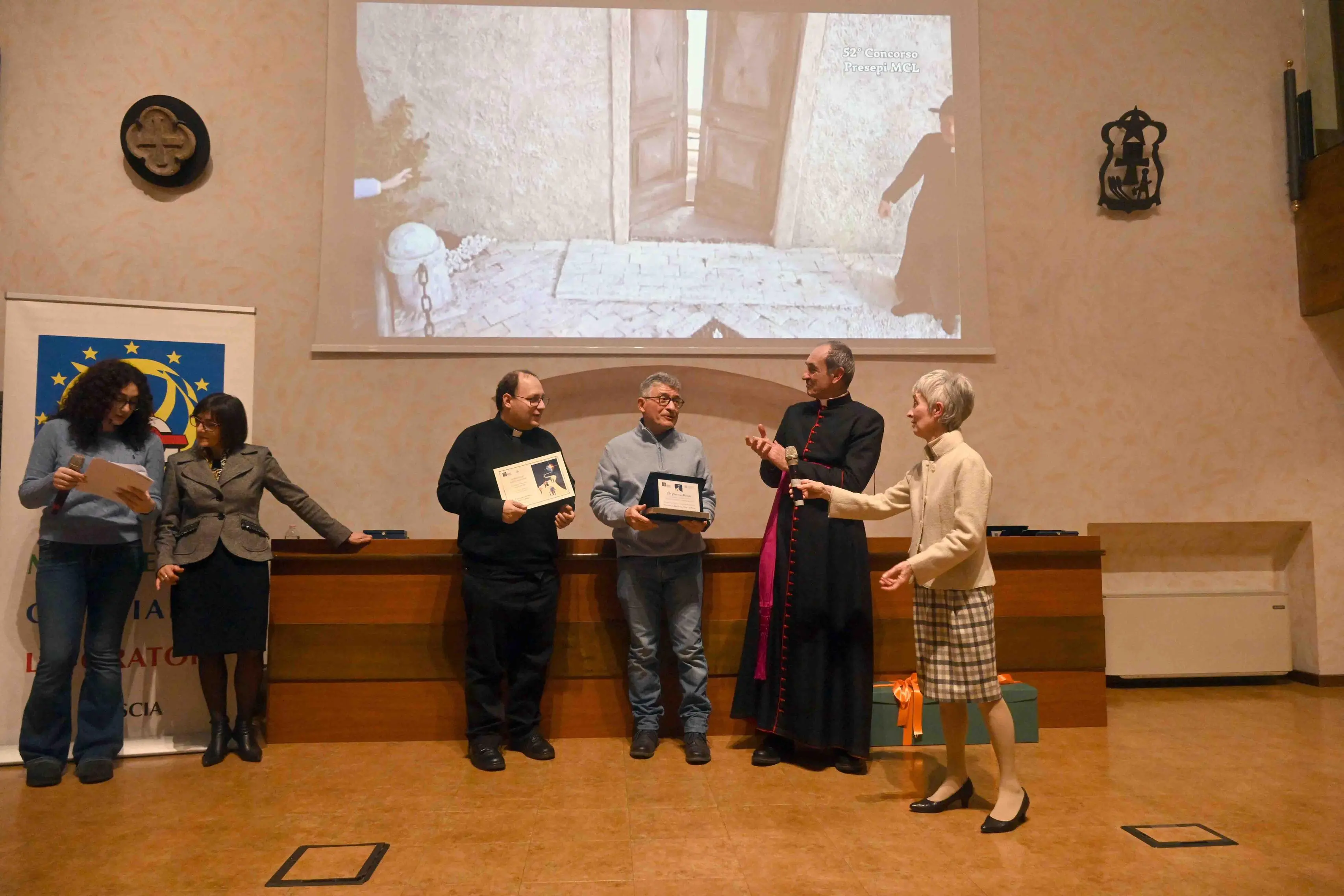 CRONACA BRESCIA AUDITORIUM CAPRETTI PREMIAZIONI CONCORSO PRESEPI MCL NELLA FOTO PARROCCHIA PIETRO E PAOLO GOTTOLENGO PER SANDRINI 07-02-2026 MARCO ORTOGNI NEW EDEN GROUP