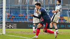 Iori si dispera dopo un'occasione fallita - Foto New Reporter Pasotti © www.giornaledibrescia.it