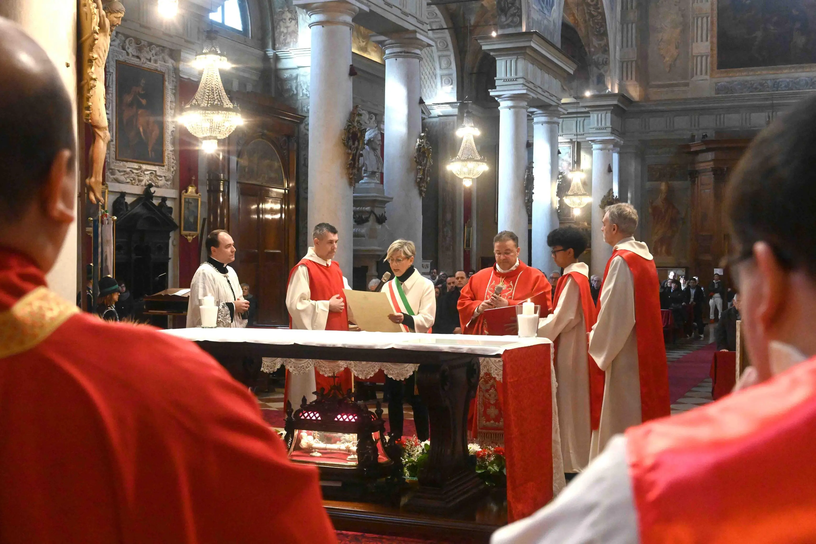 San Faustino, la cerimonia del Capèl