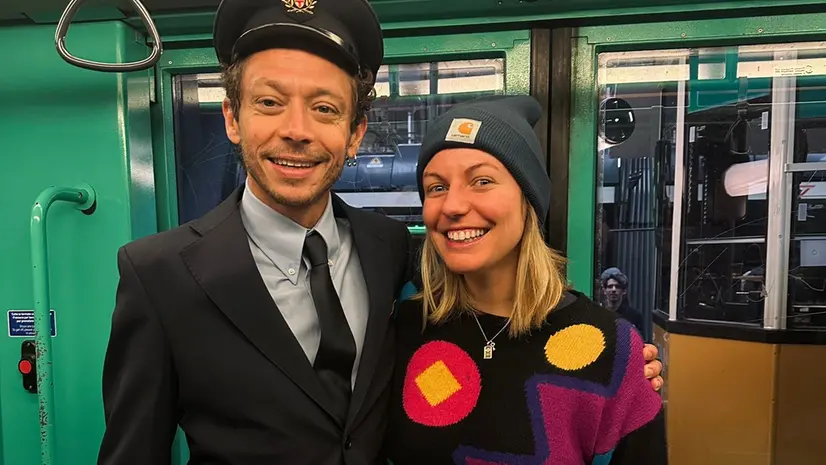 Natascia Galli con Valentino Rossi