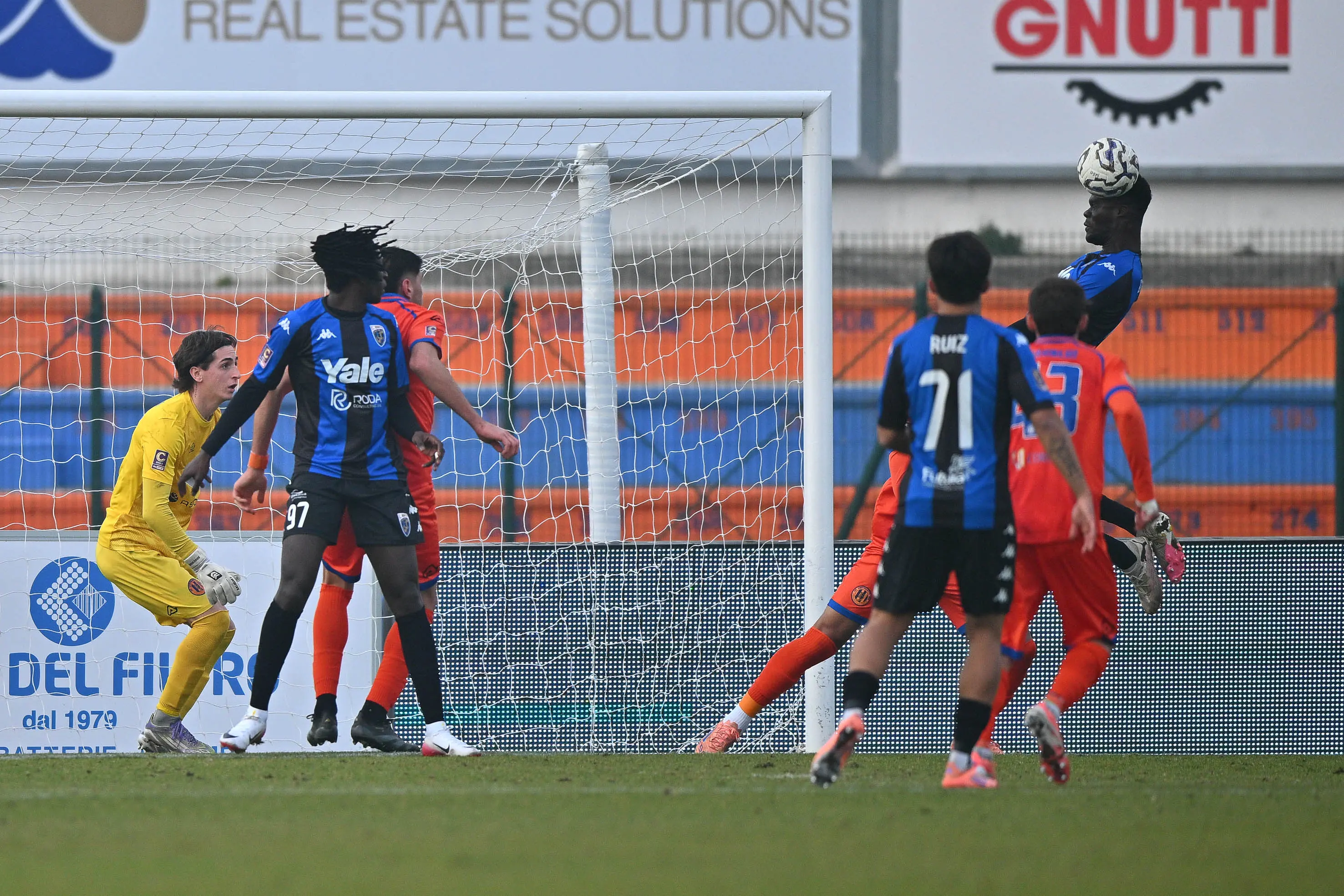 Sport Calcio Serie C Campionato stadio Gino Corioni AC Ospitaletto - Renate nella foto azione gol Joseph Ekuban (Renate) 08/02/2026 Biasi@newreporter