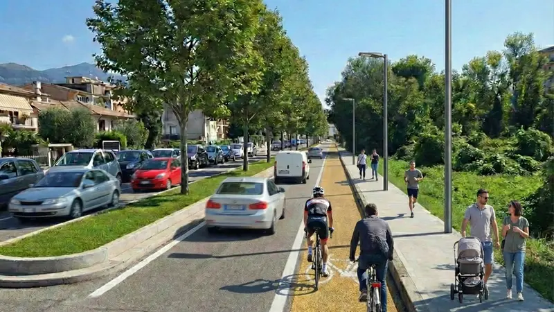 Un'elaborazione grafica della via dopo il restyling