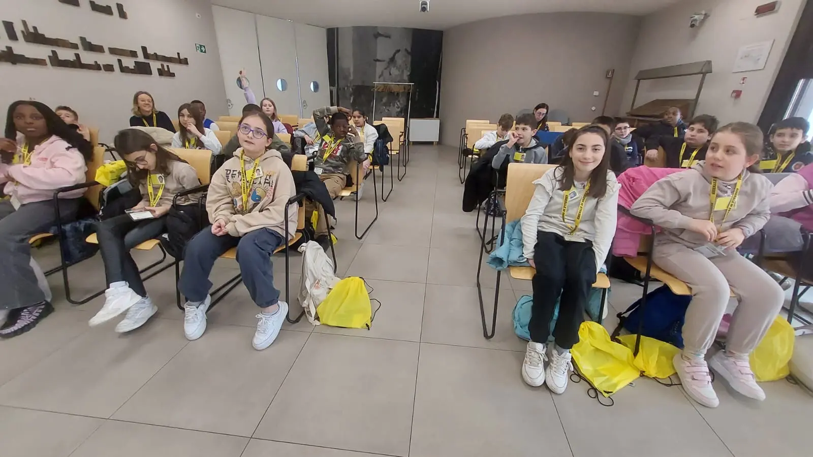 La classe quinta E della primaria di Ospitaletto in visita al GdB