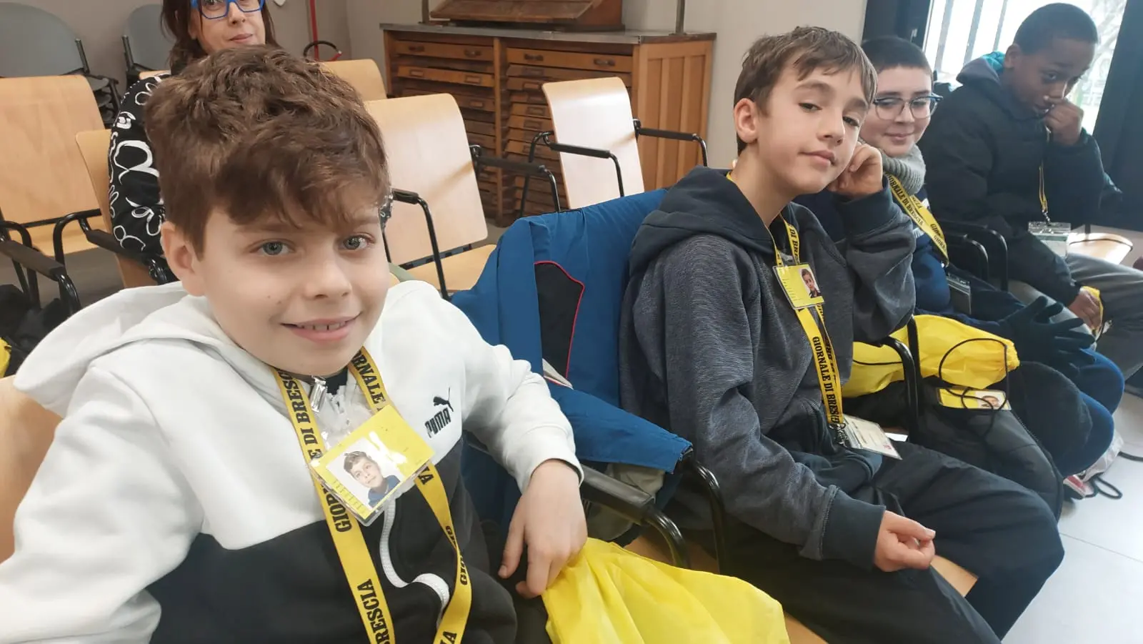 La classe quinta E della primaria di Ospitaletto in visita al GdB