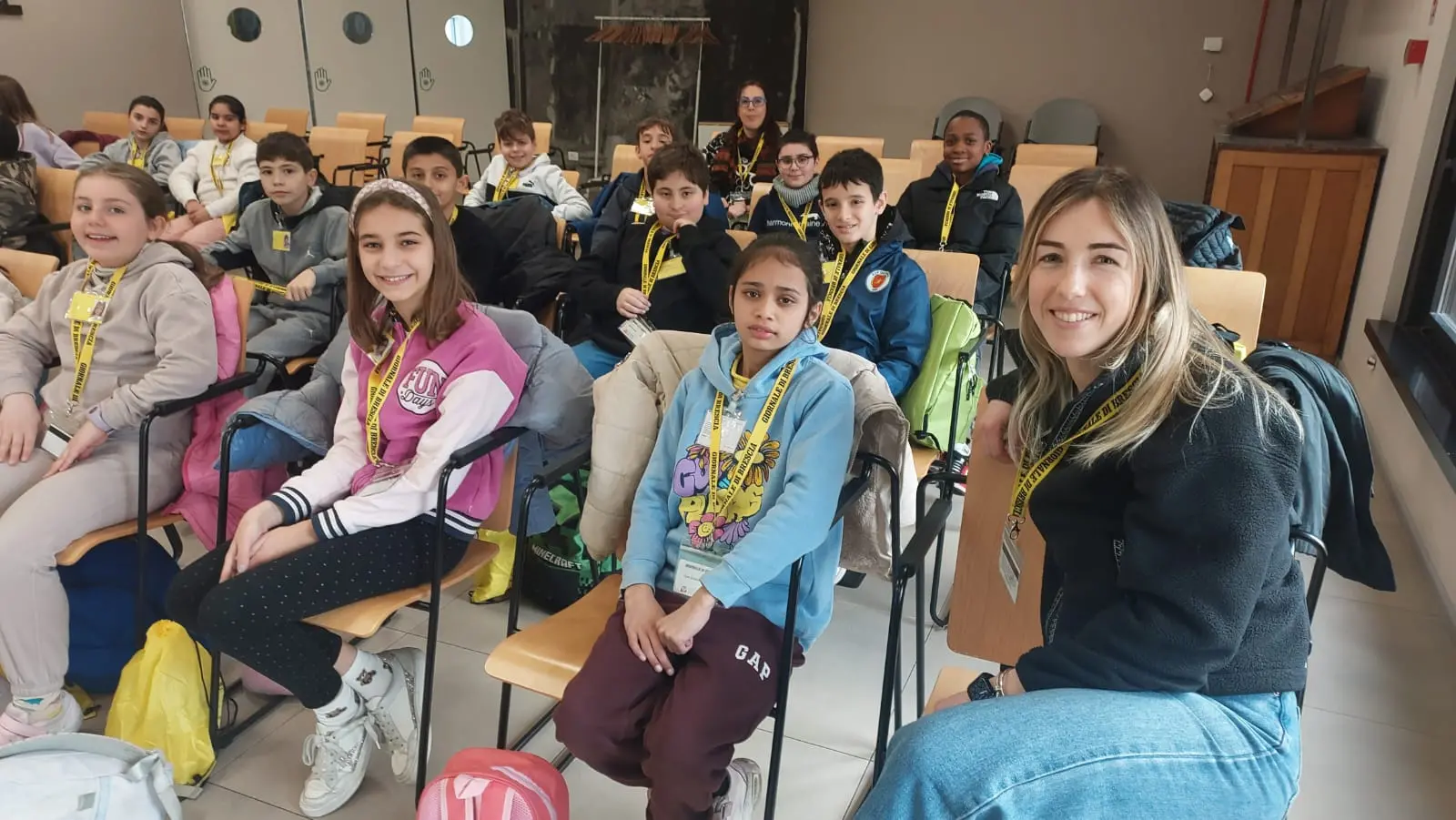 La classe quinta E della primaria di Ospitaletto in visita al GdB