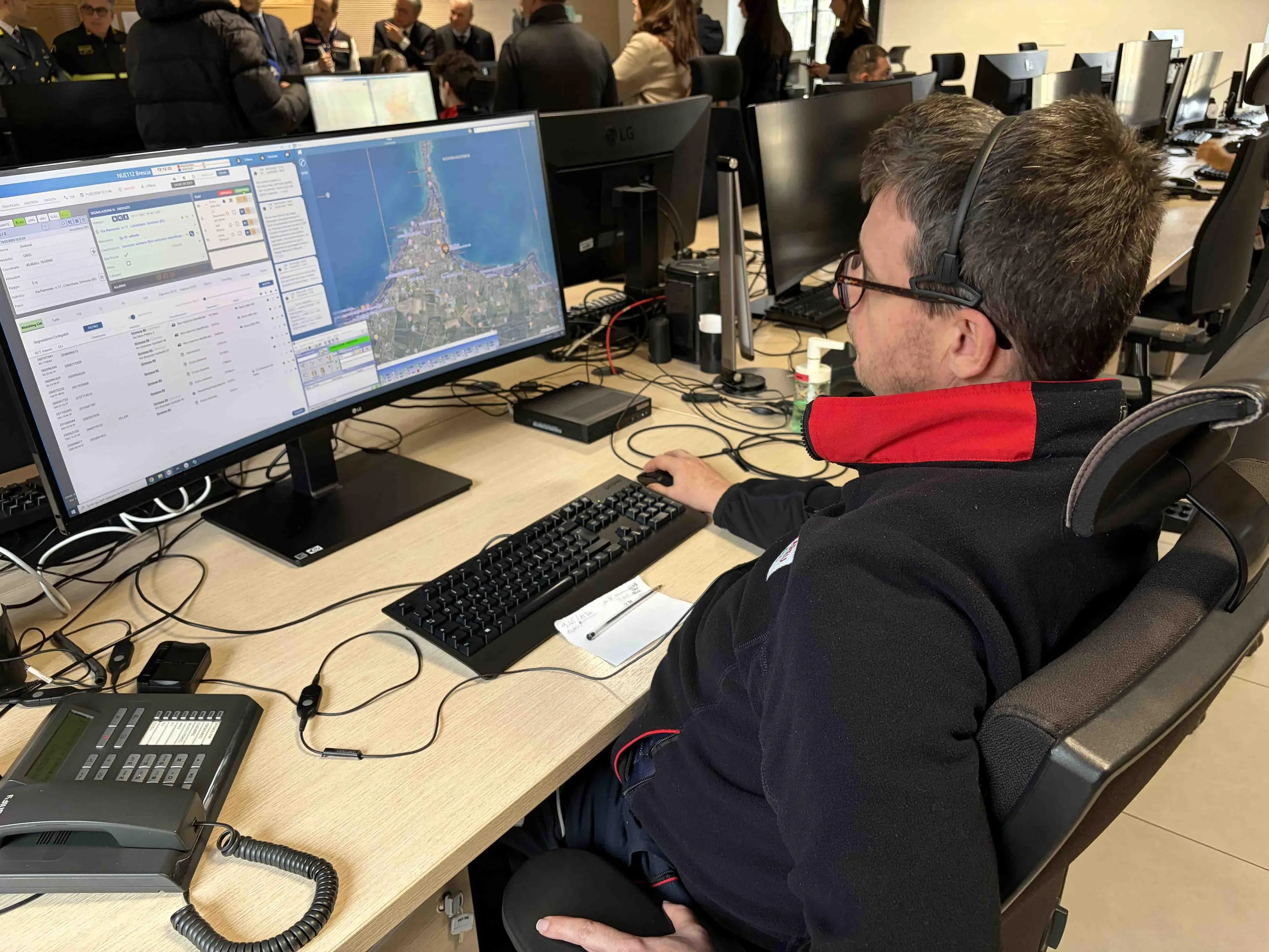 La visita del prefetto Polichetti alla centrale Nue di Brescia