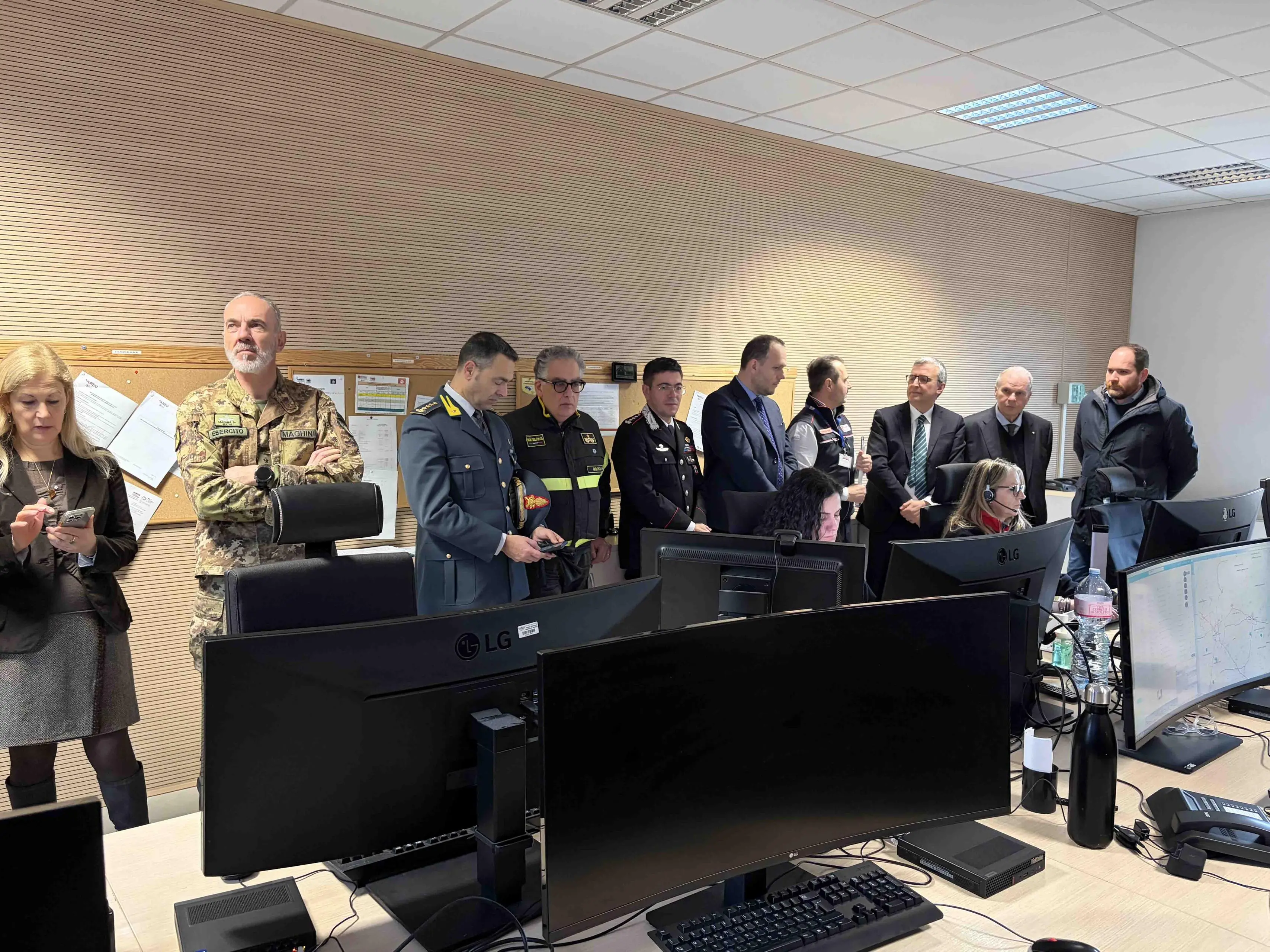 La visita del prefetto Polichetti alla centrale Nue di Brescia