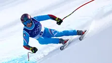 Giovanni Franzoni durante il superG - Foto Epa/Anna Szilagyi © www.giornaledibrescia.it