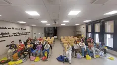 La classe quinta del Papa Giovanni Paolo II di Caino, in visita al GdB