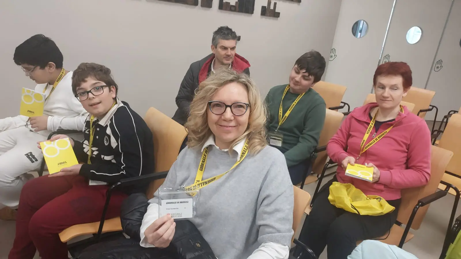 La classe quinta del Papa Giovanni Paolo II di Caino, in visita al GdB