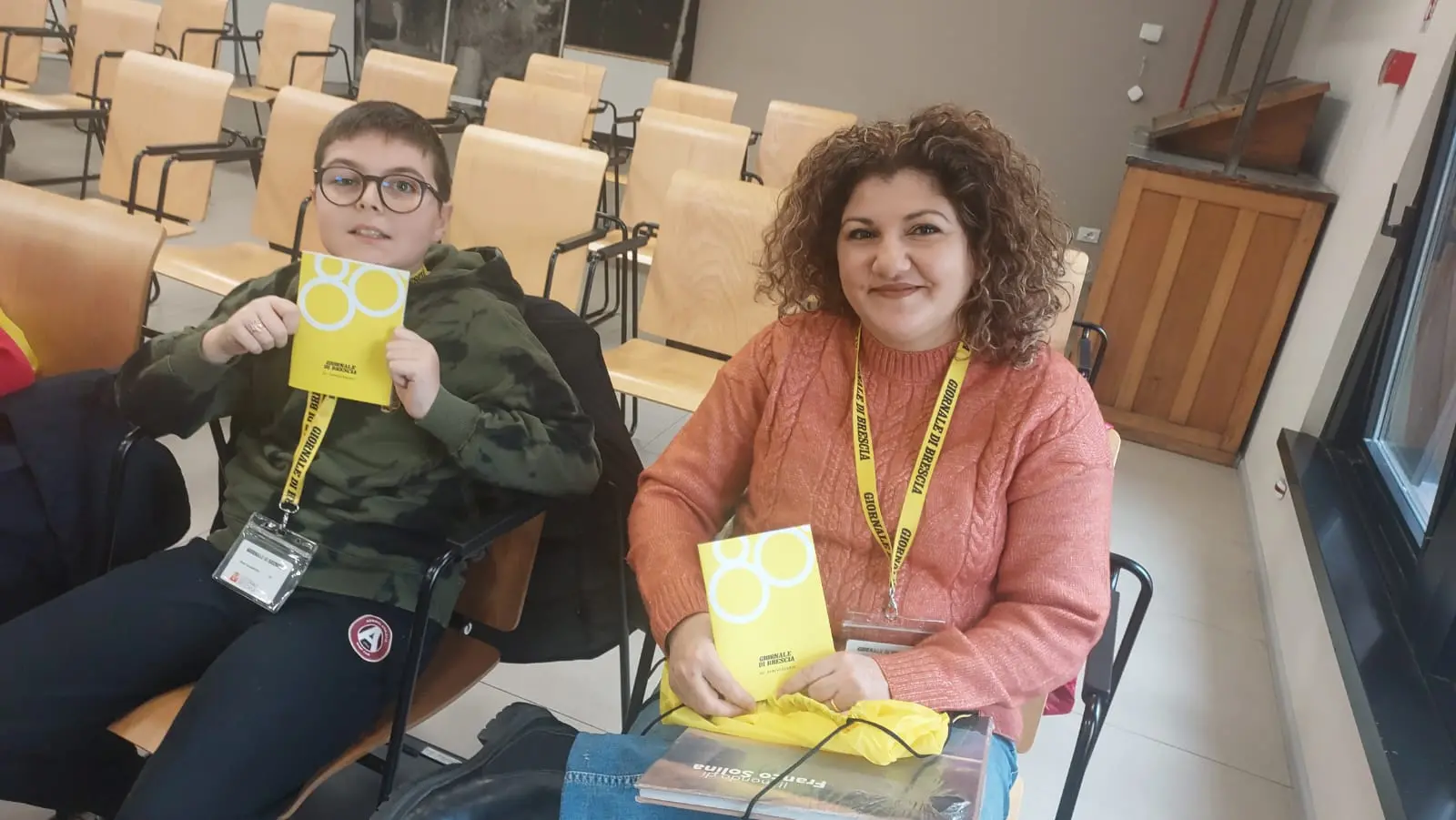 La classe quinta del Papa Giovanni Paolo II di Caino, in visita al GdB