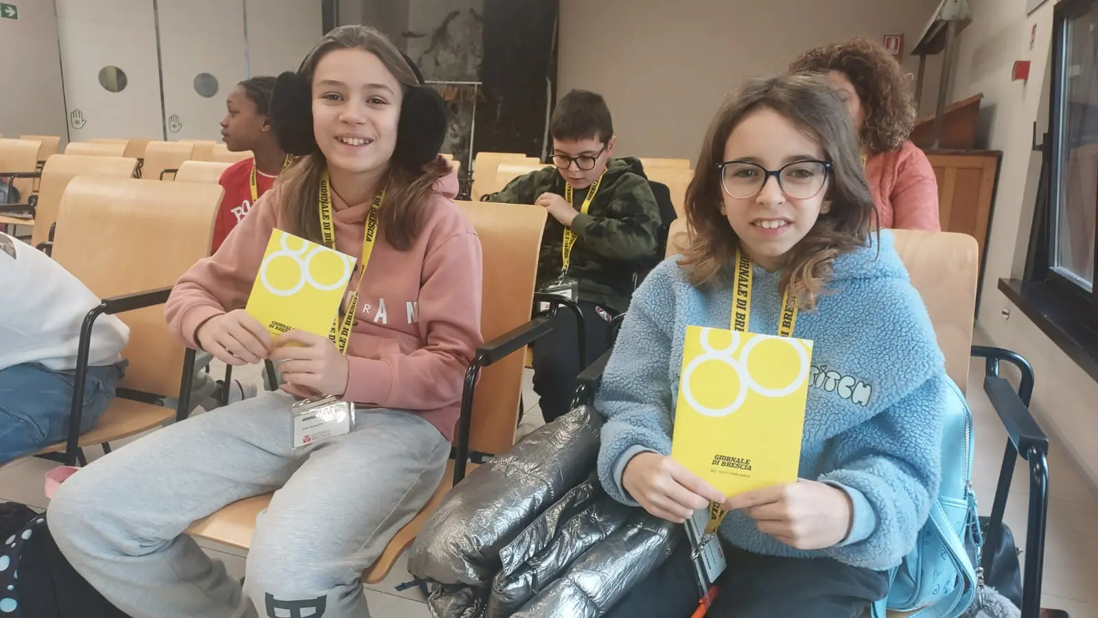 La classe quinta del Papa Giovanni Paolo II di Caino, in visita al GdB