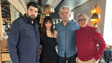 Annalisa Cavaleri con Antonino Cannavacciuolo, Giorgio Locatelli e Bruno Barbieri a MasterChef