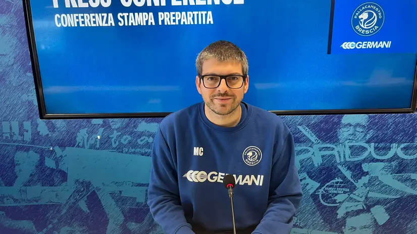 L'allenatore della Germani Matteo Cotelli - © www.giornaledibrescia.it