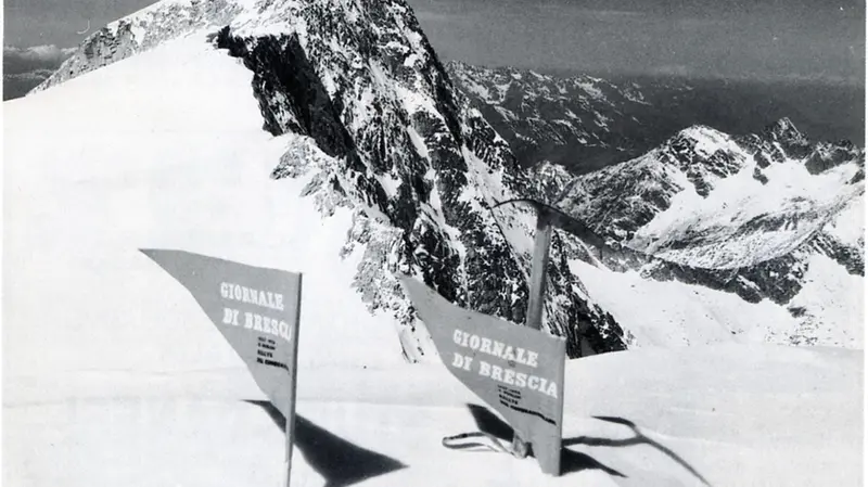 Il Rally 1976, dalla vetta del Corno Bianco la Nord dell'Adamello © www.giornaledibrescia.it