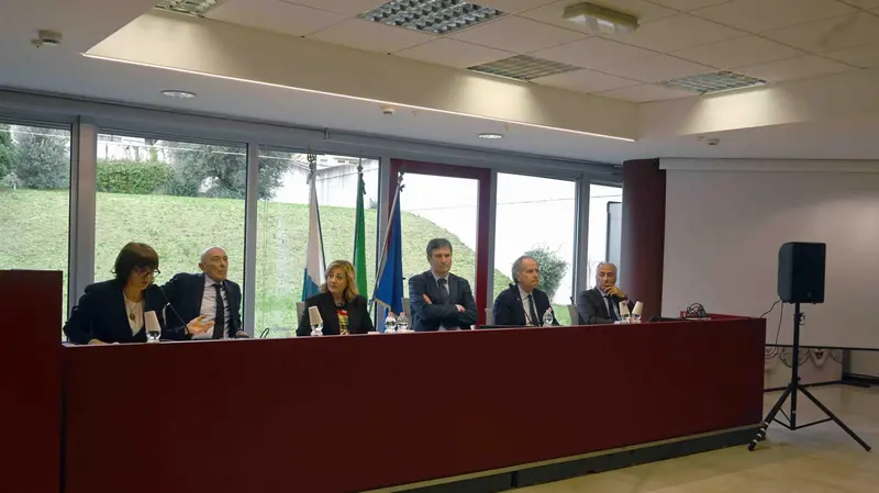 I relatori della tavola rotonda che si è tenuta a Palazzo di Giustizia