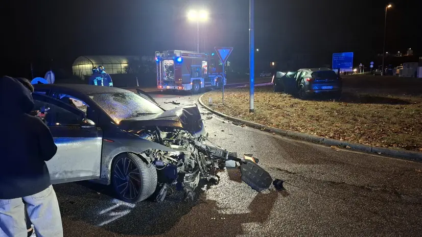 Le auto coinvolte nello scontro ad Agnosine
