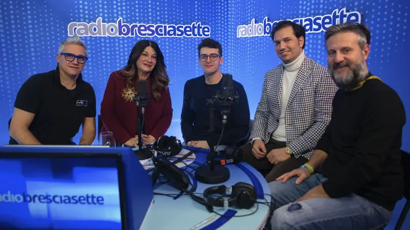 Federico Bicelli e Alessandro Cantoni in diretta - Foto New Reporter © www.giornaledibrescia.it