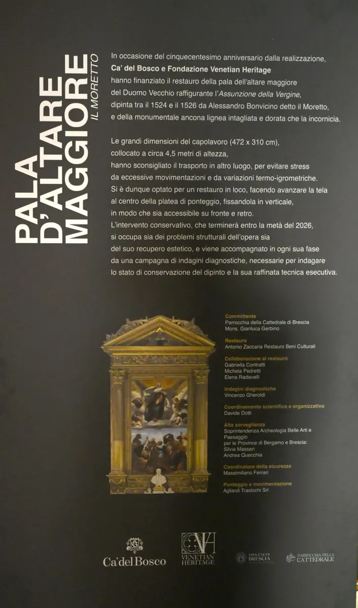 Il restauro dell'Assunzione del Moretto in Duomo Vecchio
