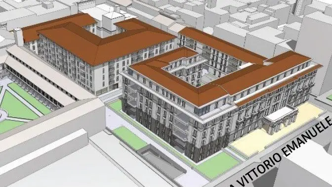 L'ipotesi progettuale iniziale per il recupero del Sant'Orsola